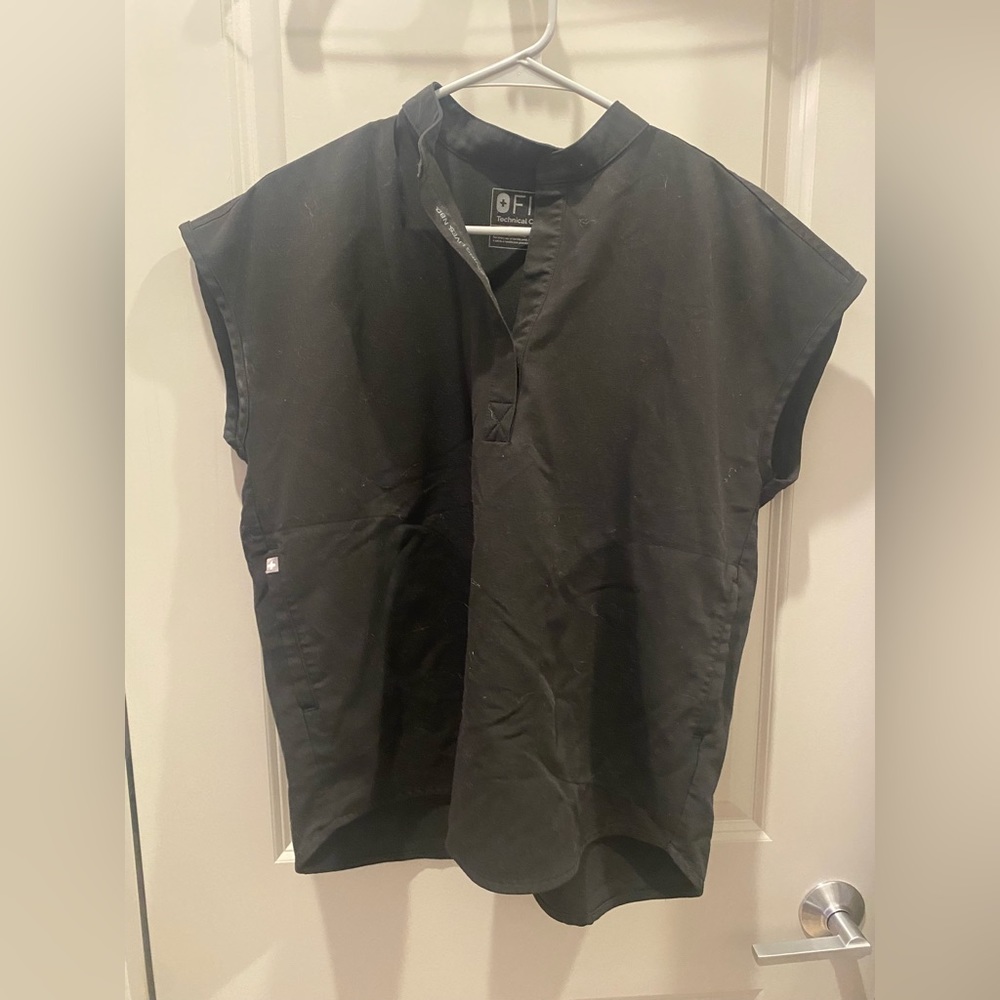 figs scrubs size xs black rafaela oversized scrub top